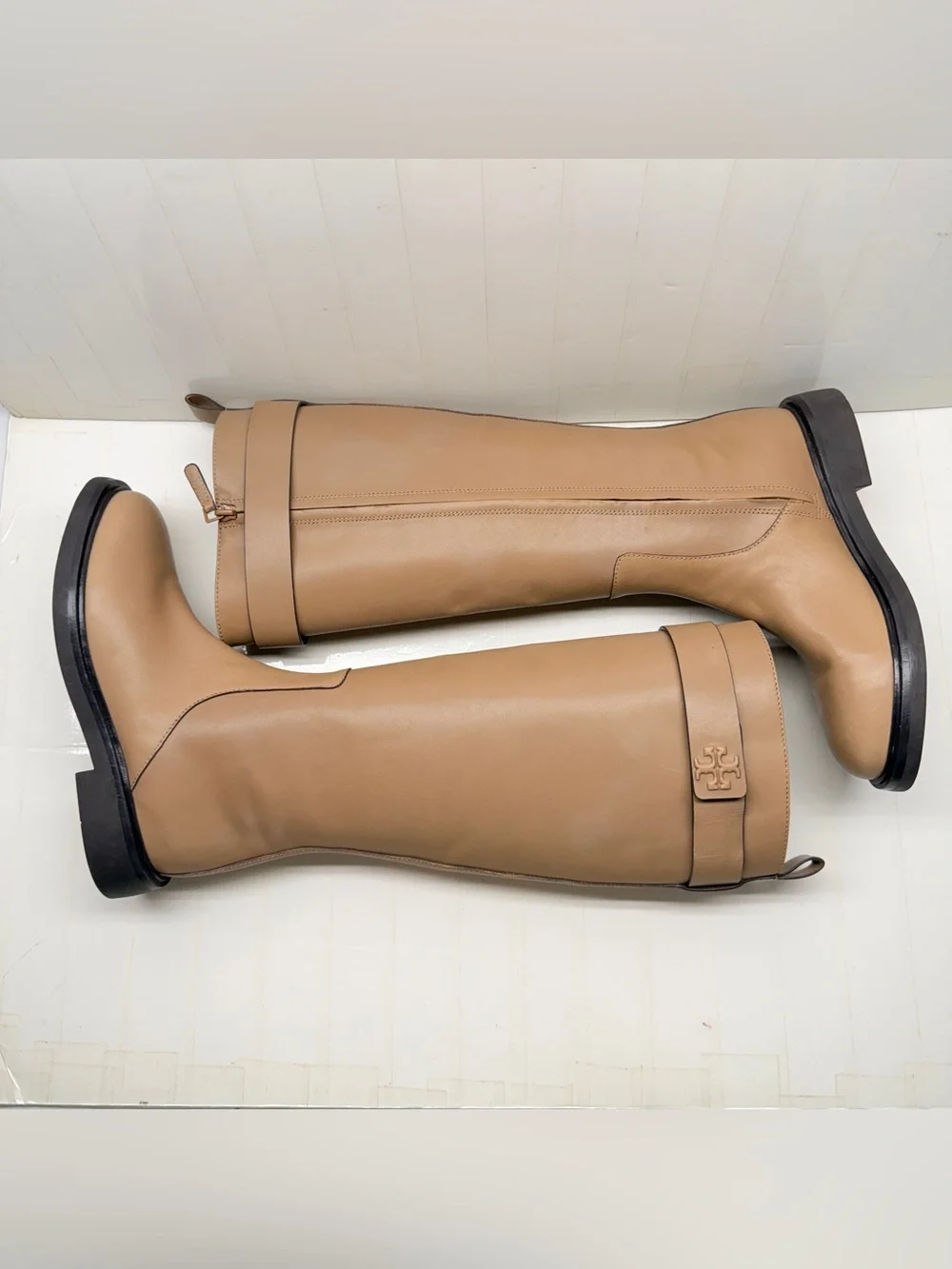 NEW Tory Burch Double T Utility Boots, Size 6.5